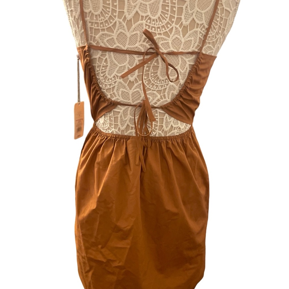 💫NWT🔖 Women's Elegant Brown Backless Dress